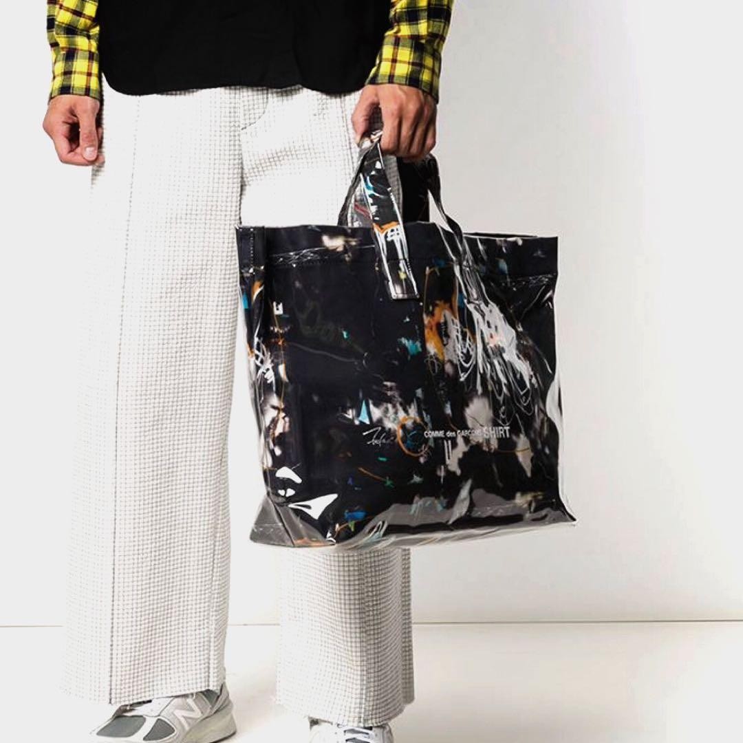 Comme Des Garcons SHIRT × FUTURA Tote Bag Black Excellent Condition Japan