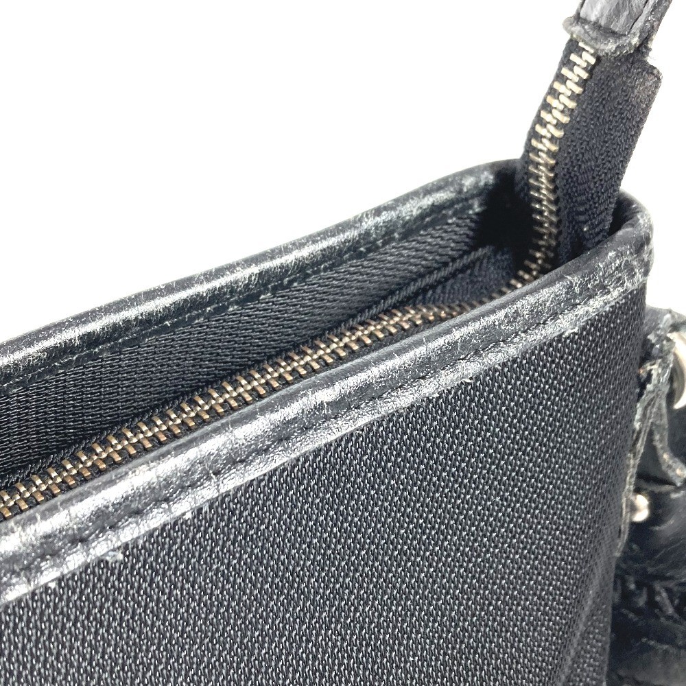 BALLY logo Bag Crossbody Pochette Shoulder Bag Leather/Canvas Black