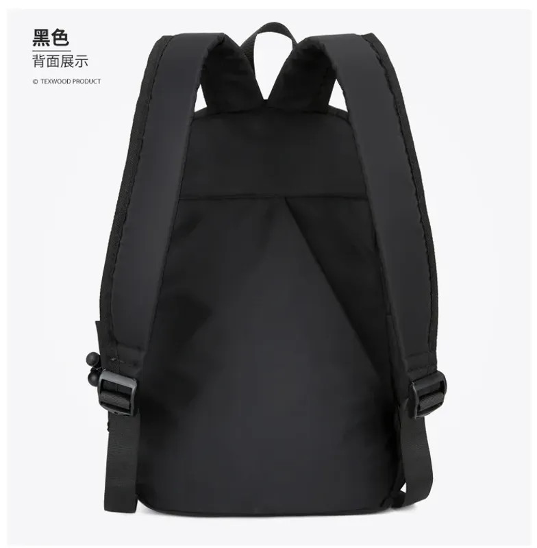 Mini Men’s Backpack Fashion Small Black Shoulder School Bag for Man Canvas