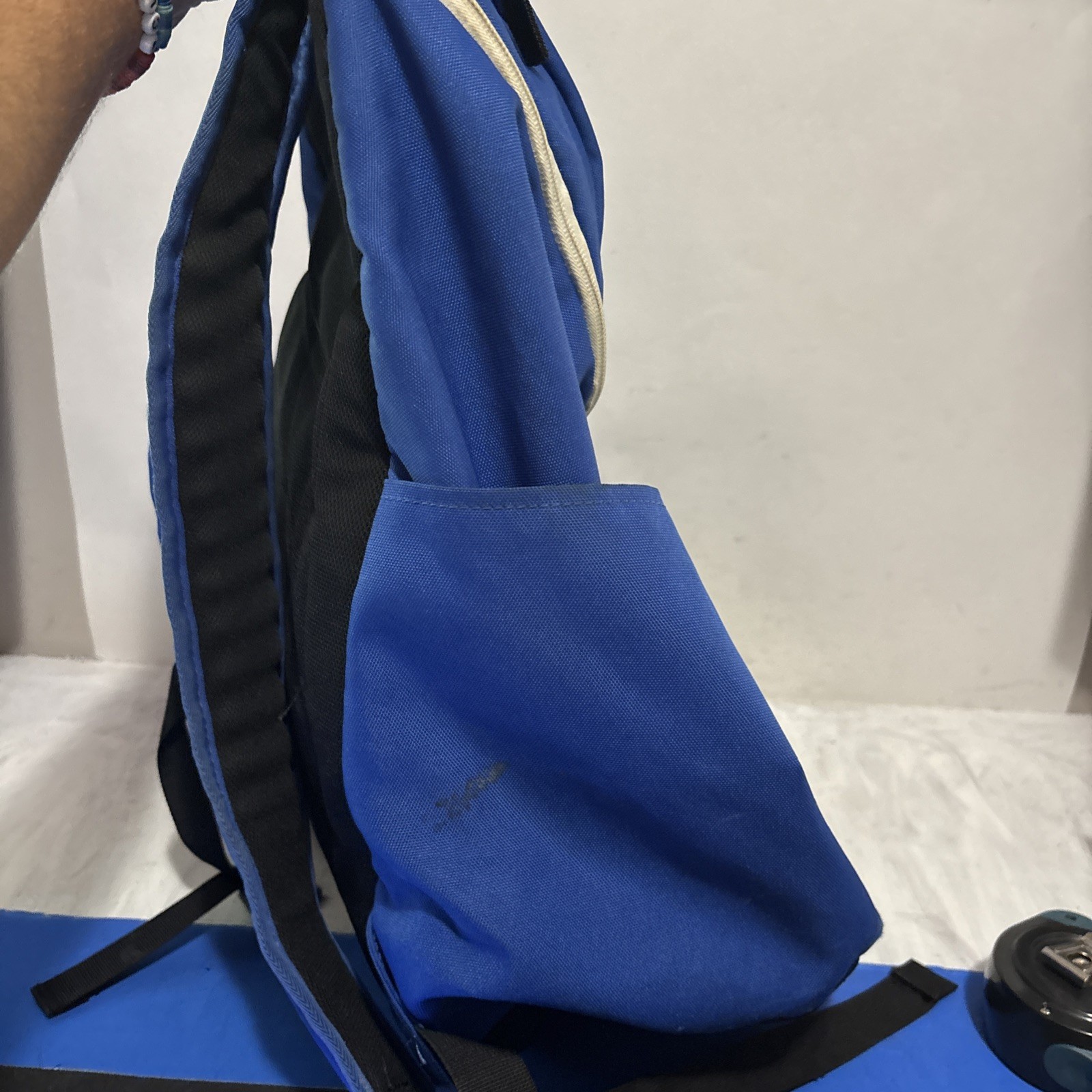 Nike Backpack Hoops Elite Max Air Team Quad Zip Basketball Royal Blue Stains 22”
