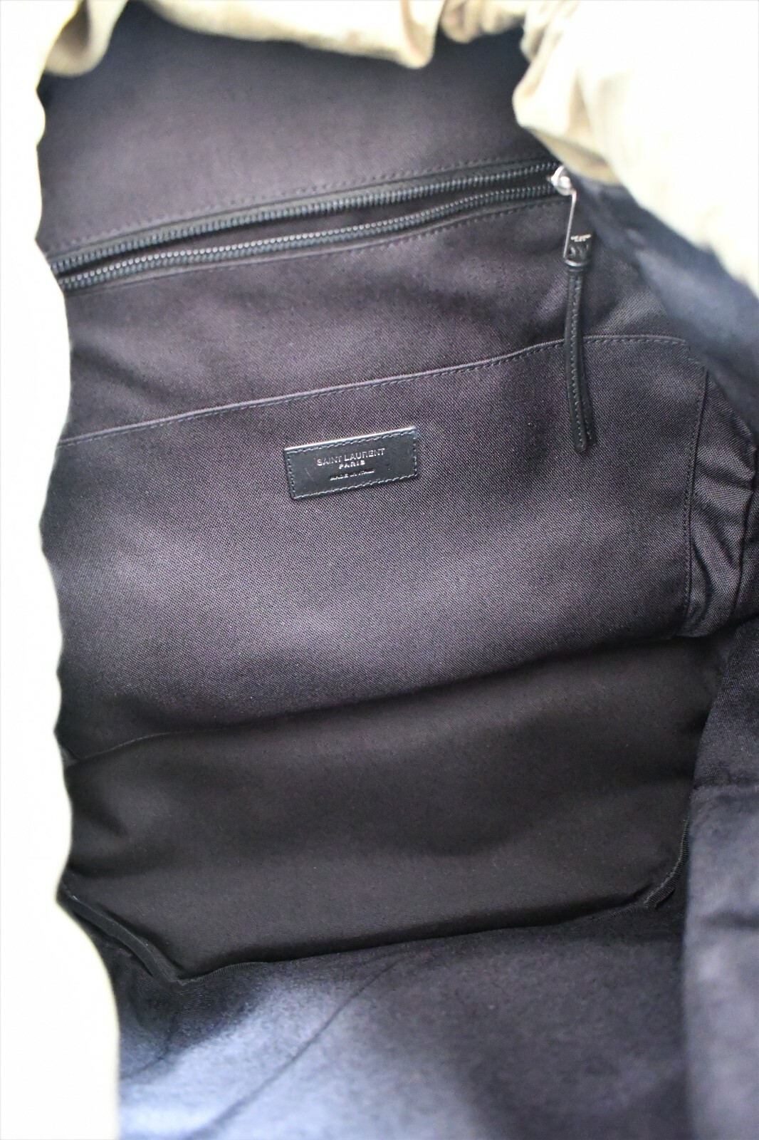 🆕️ Authentic SAINT LAURENT Green NOE MULTICOLORED PATCHES Canvas BACKPACK