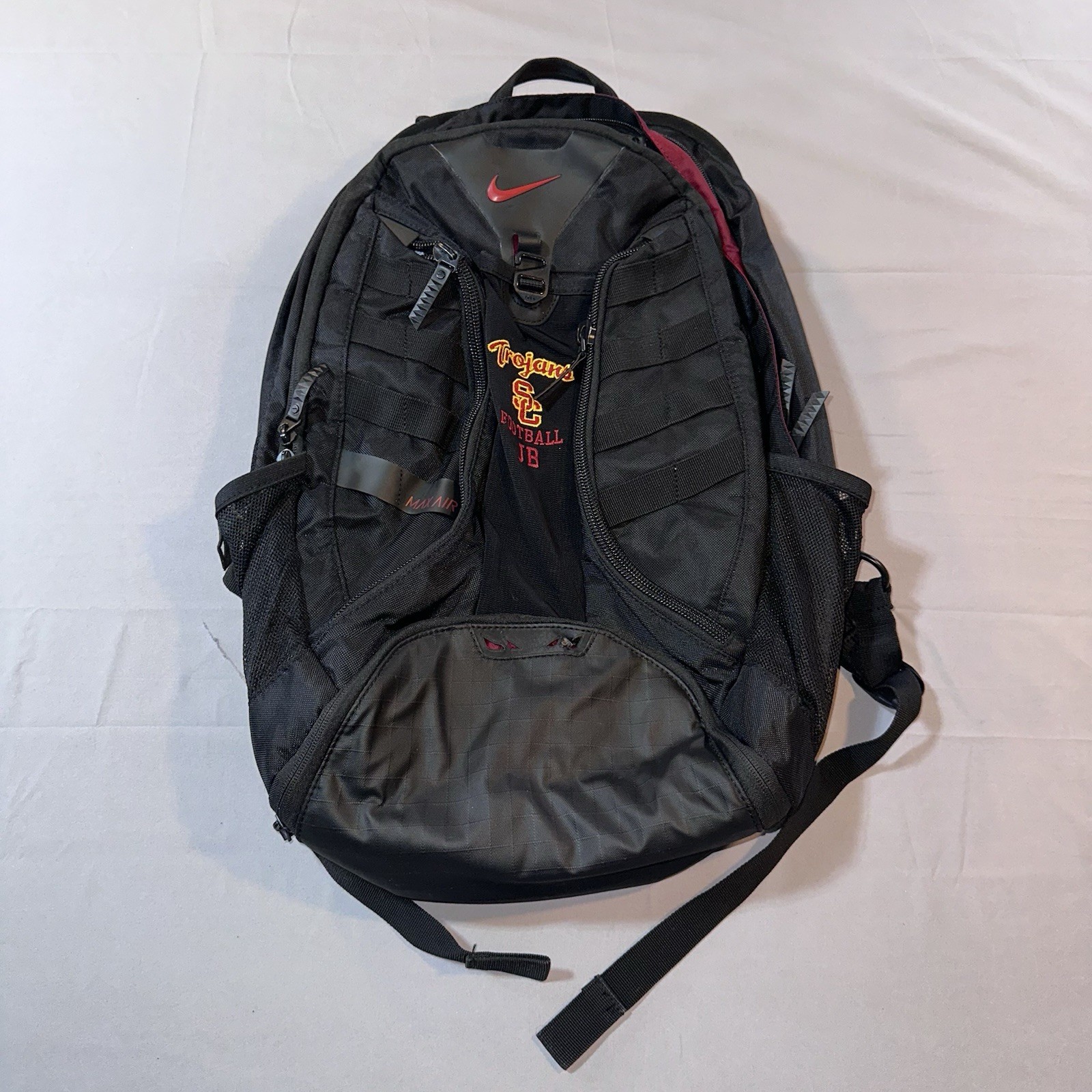 USC Trojans Nike Max Air Backpack Black Zipper Pockets, School