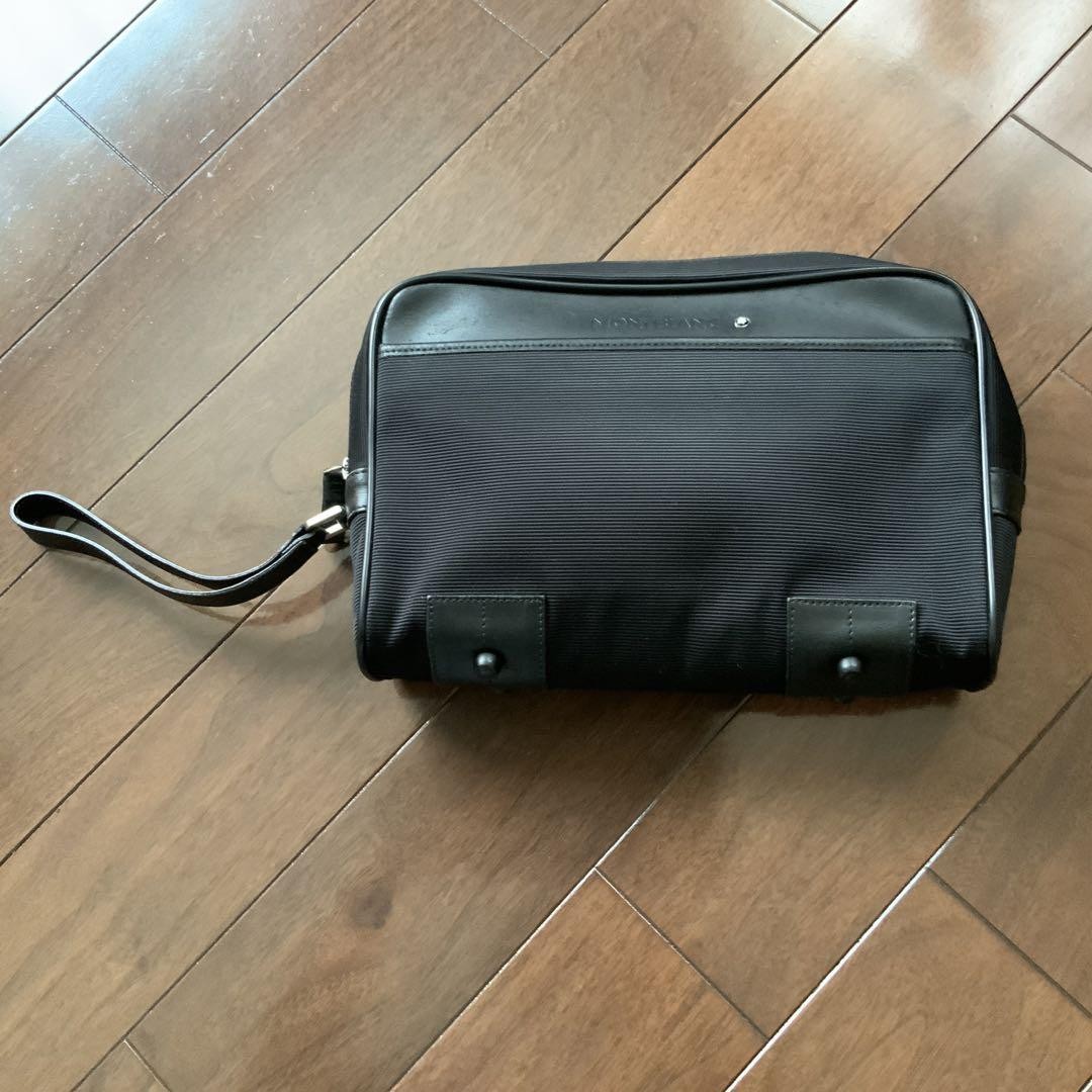 MONTBLANC Coco Meister second bag, handbag Leather Clutch Bag Black Used