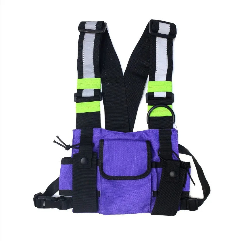 Functional Tactical Chest Bag For Men Fashion Bullet Hip Hop Vest Streetwear Bag
