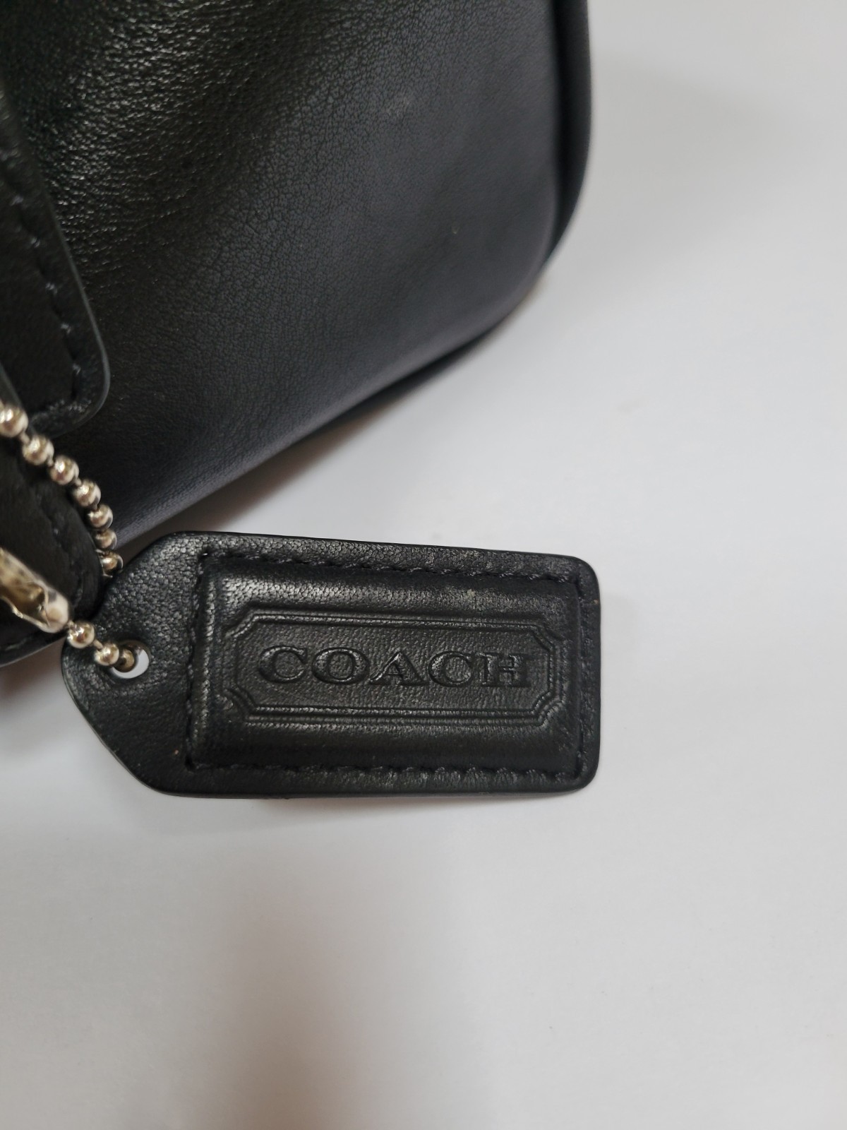 Rare Coach Black Leather Toiletry Case Dopp Kit Bag GO5S-5406