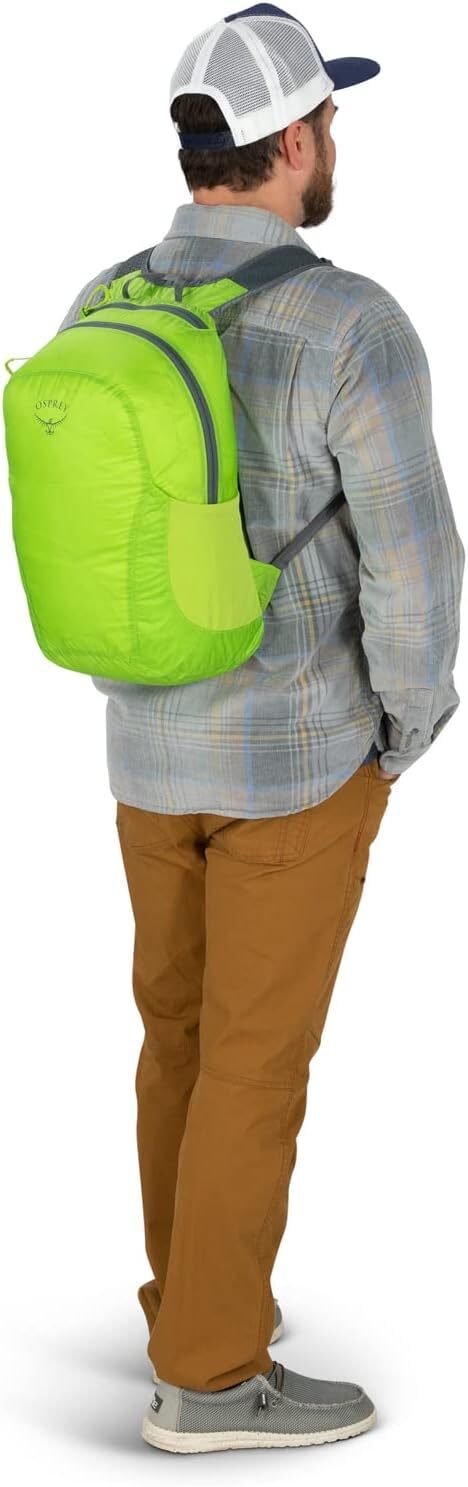 O S Black Packable Backpack for Organized Travel and Day Trips