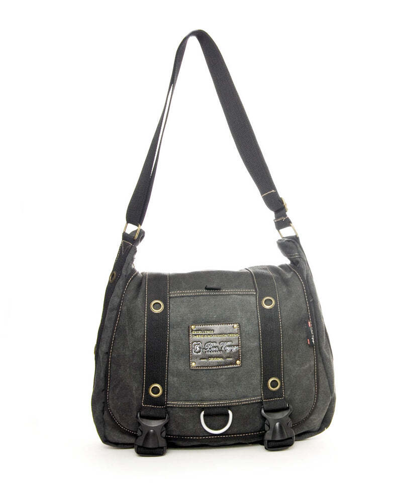 Bon Voyage BRB 18 Canvas Messenger Bag Black
