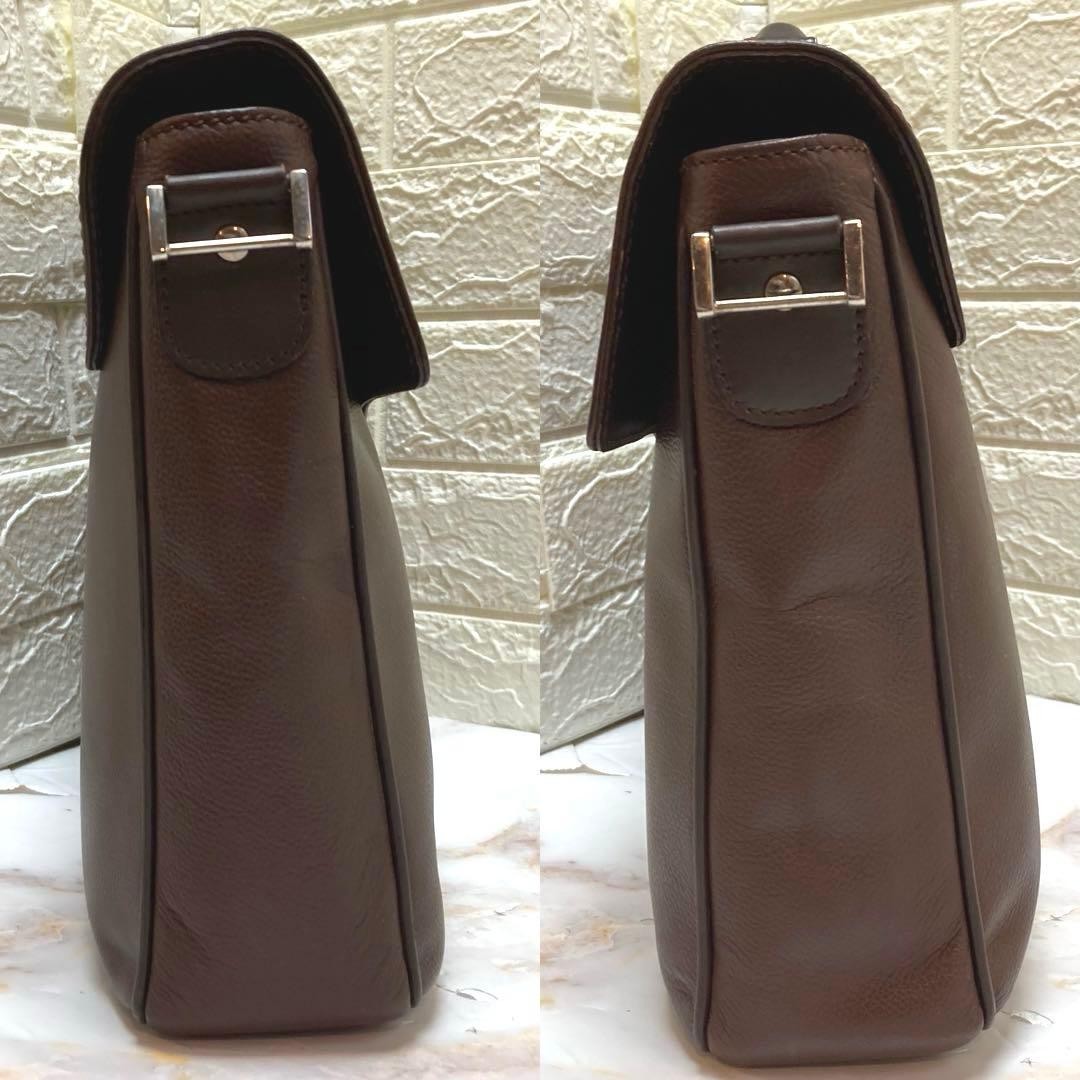 Dunhill Flap Briefcase Business Bag Brown Calf Leather Lock & Key Top Handle Men