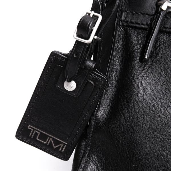 TUMI Shoulder bag Black Leather Men Messenger bag 68153D