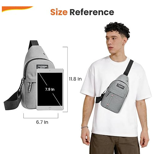 Sling Bag for Men, Multipurpose Cross Body Chest Bag Small Sling Backpack