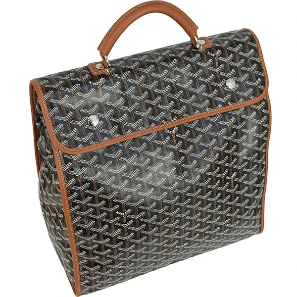 GOYARD Saint Leger Herringbone Goyardine canvas Backpack Black Brown Men
