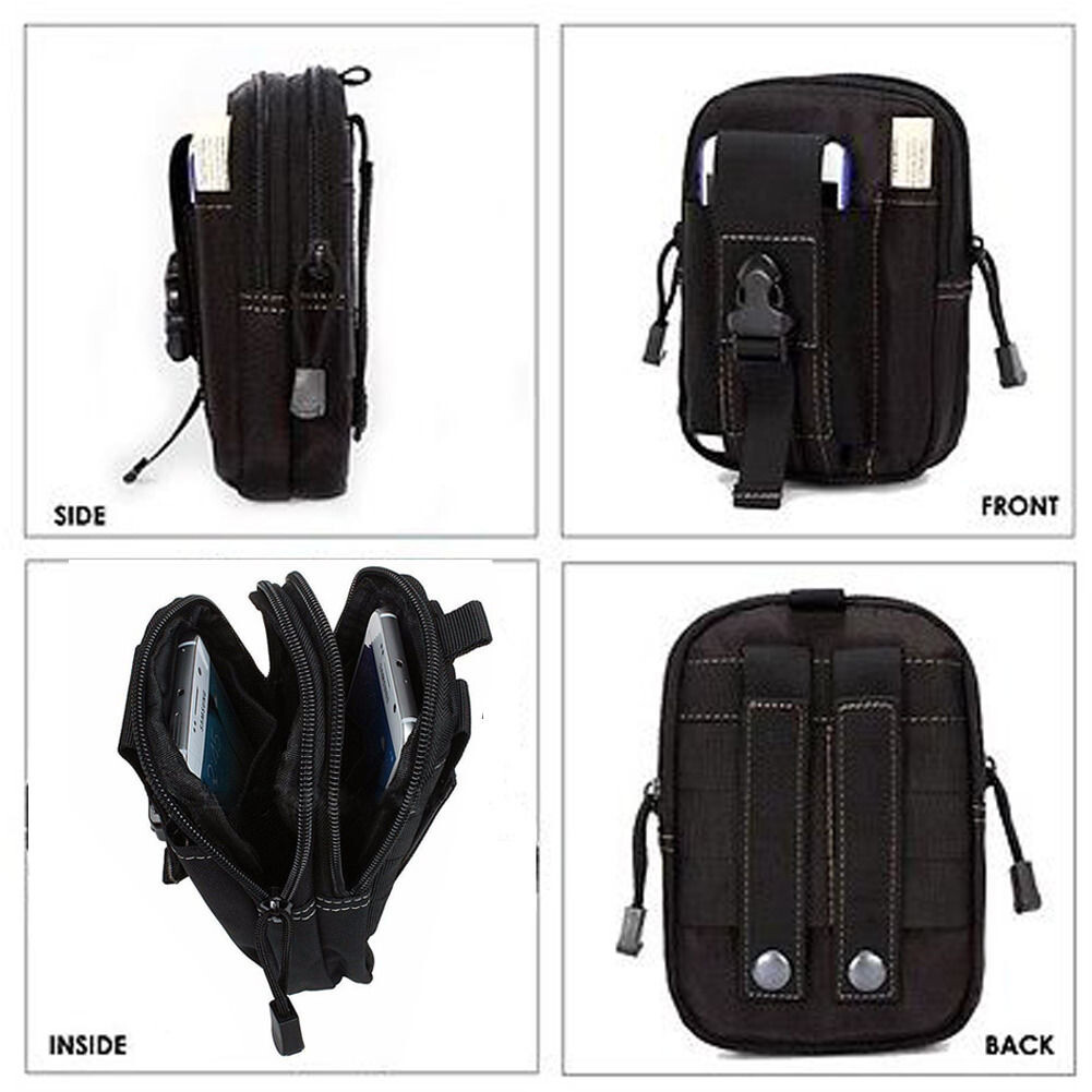 Men’s Tactical Molle Pouch EDC Military Pocket Waist Belt Waist Fanny Bags Pack