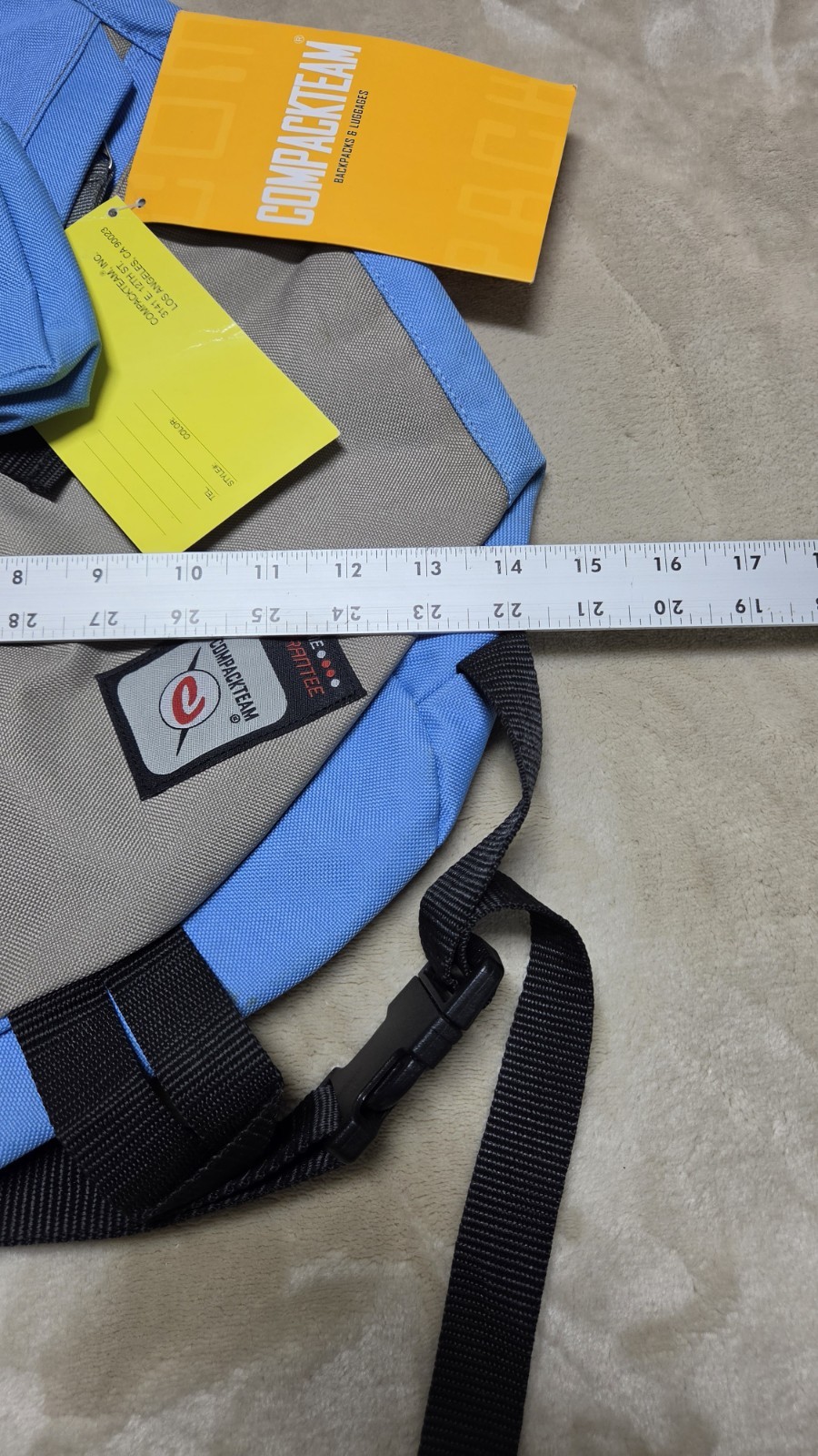 Compakteam Sling Backpack Blue Gray Crossbody Hiking Travel Bag NWT Lifetime…