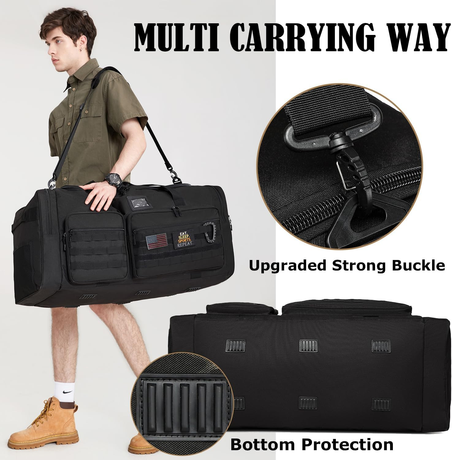 130L Extra Large Duffle Bag for Men, Heavy Duty Duffle Bag for Travel, Large Spo