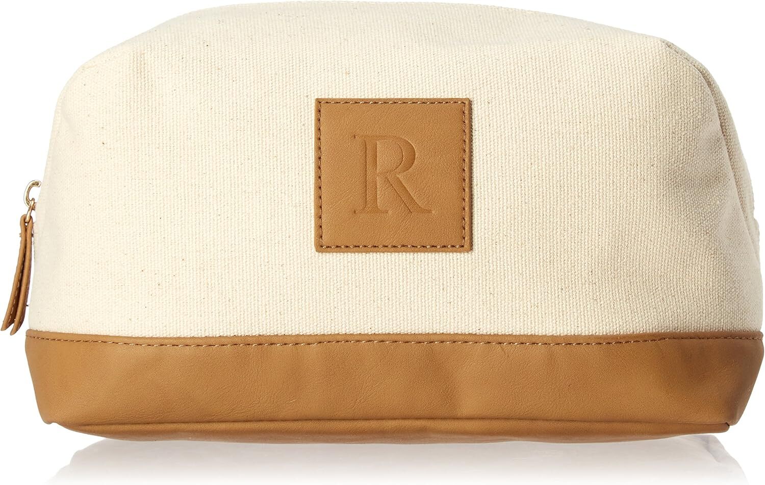 Mud Pie H7 Men’s 5x9in Canvas Travel Toiletry Pouch Bag 8613343 Choose Initial
