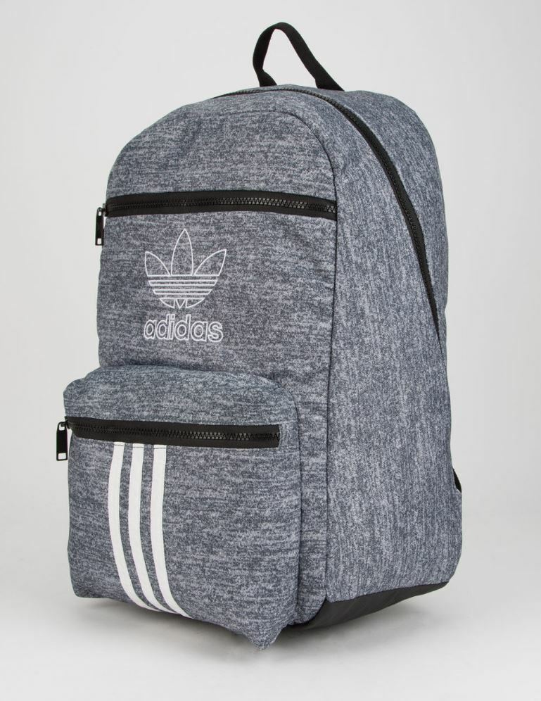 NEW ADIDAS ORIGINALS TREFOIL NATIONAL 3 STRIPES BACKPACK #CL5487 GRAY $55 RETAIL