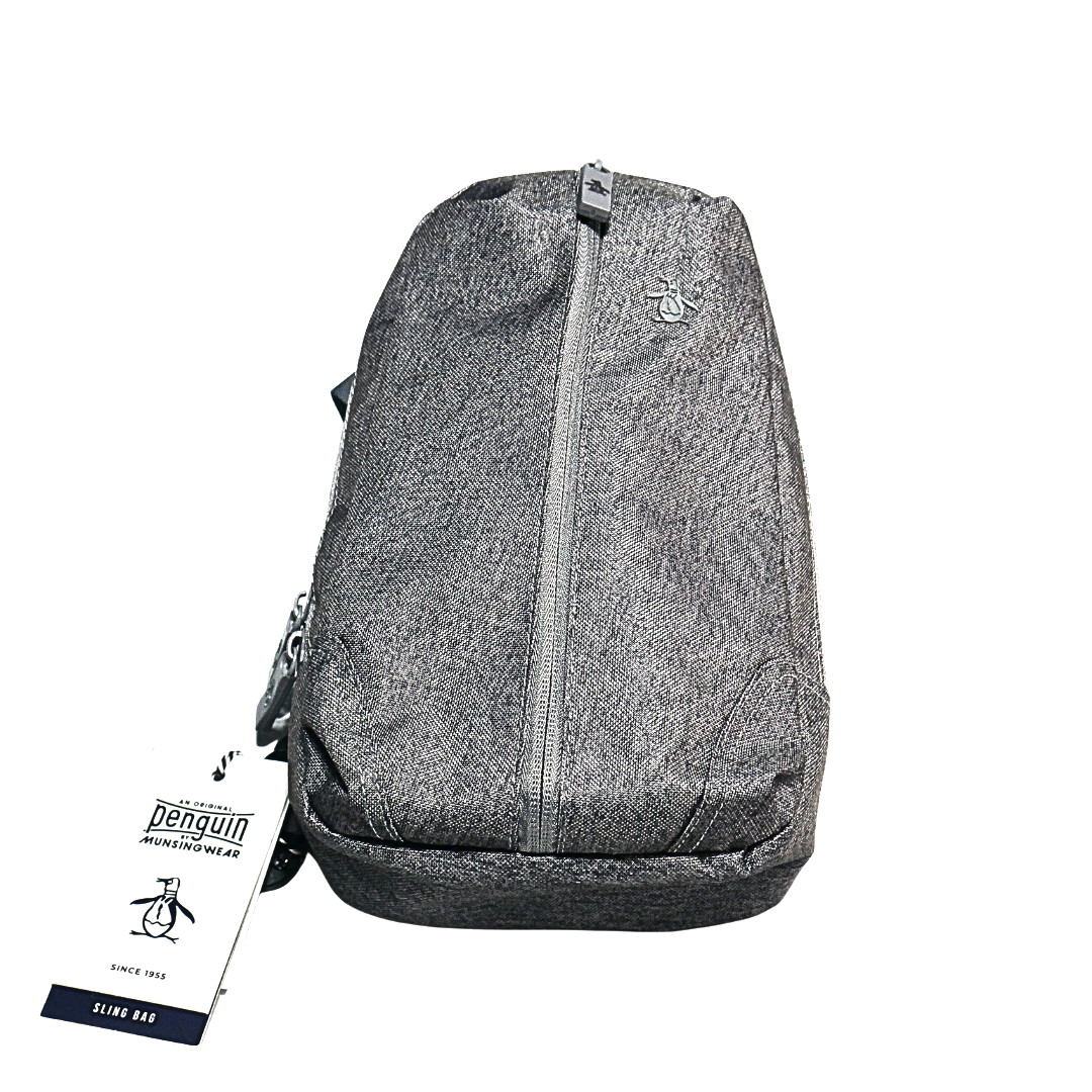 Original Penguin comfortable Gray Sling Bag Crossbody Backpack NWT