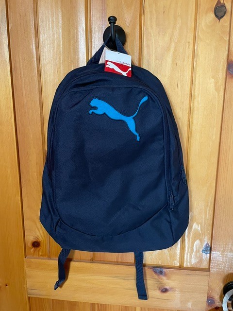 Puma Sport Lifestyle Promo Backpack 1 Navy Blue and Black New 889099 02 Padded