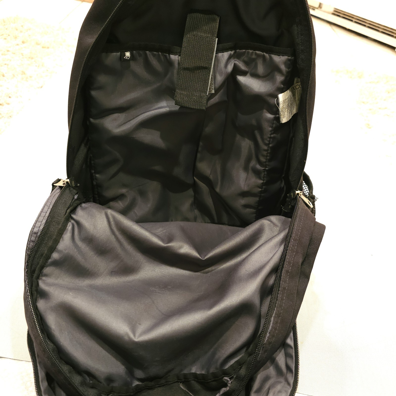 Vertical Jansport Logo Black Hiking Student Large Backpack tb5o0311 B78