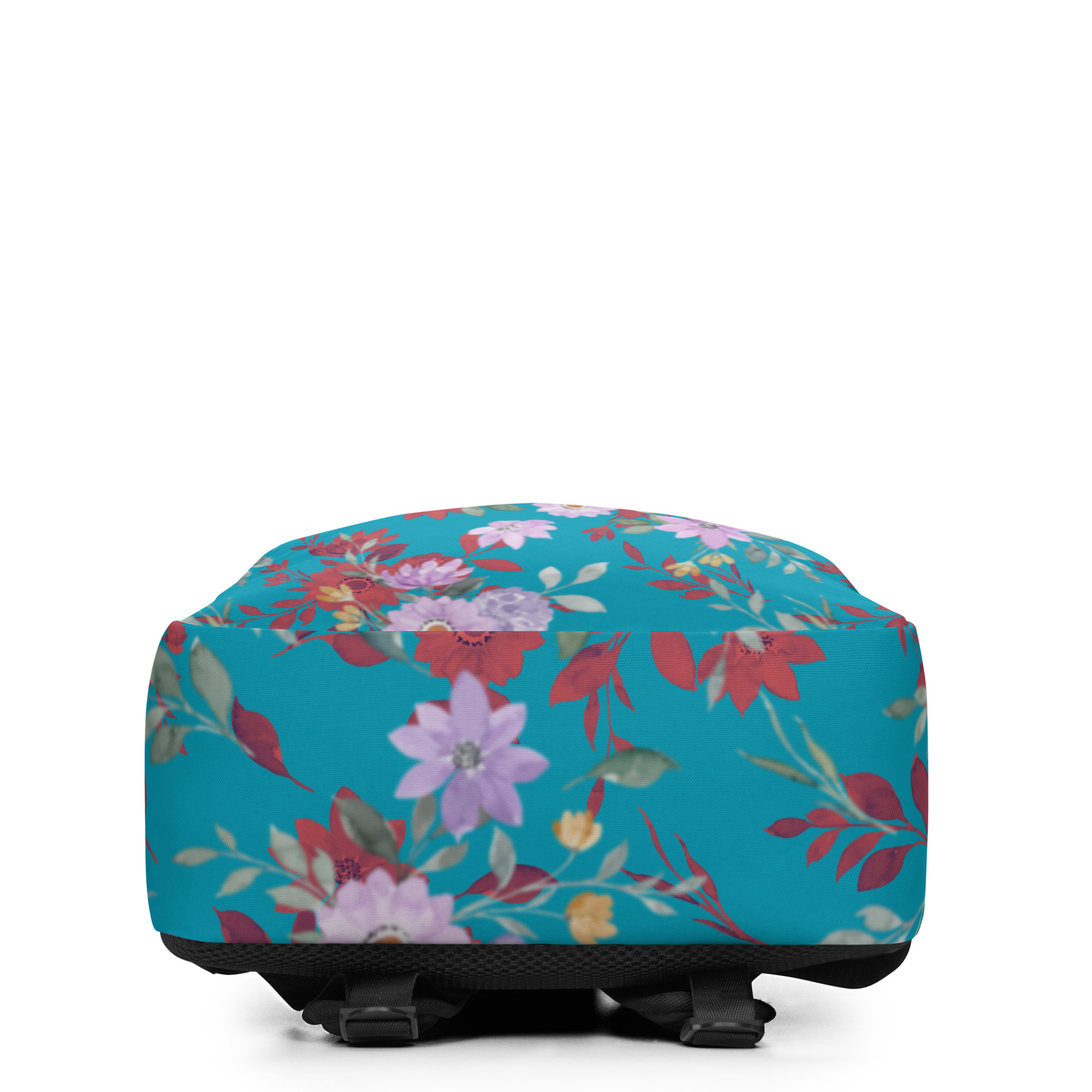 Teal Floral Minimalist Backpack