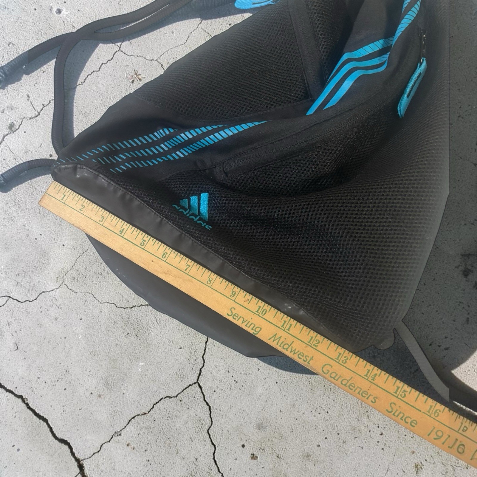 Men’s Adidas Black And blue Multi-Pocket Drawstring Bag