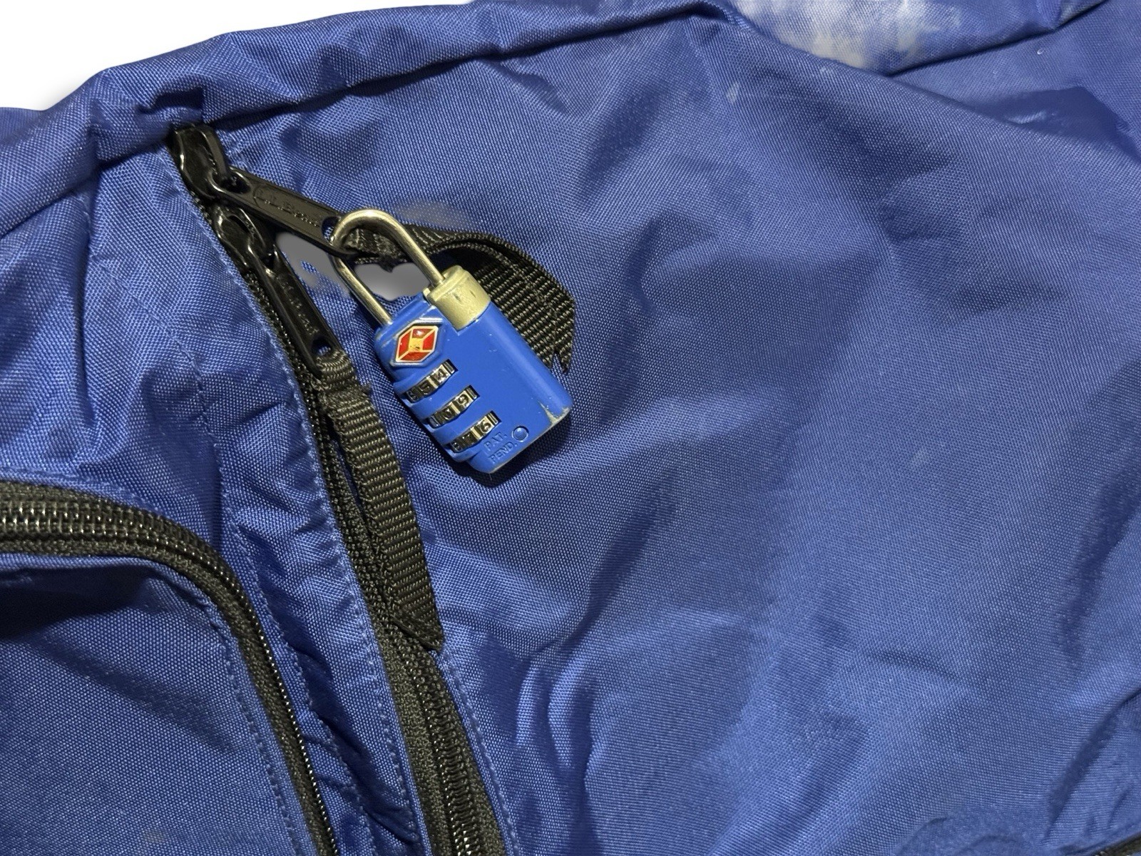 LL Bean Duffle Bag Medium Adventure Royal Blue/Black Travel Gym Nylon 05382 VTG