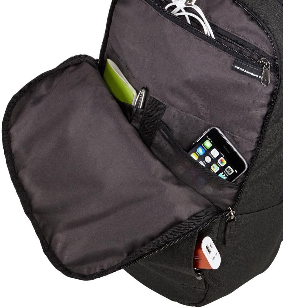 Case Logic Huxton Daypack Backpack Bag w/ Laptop Sleeve 15.6″ in Black