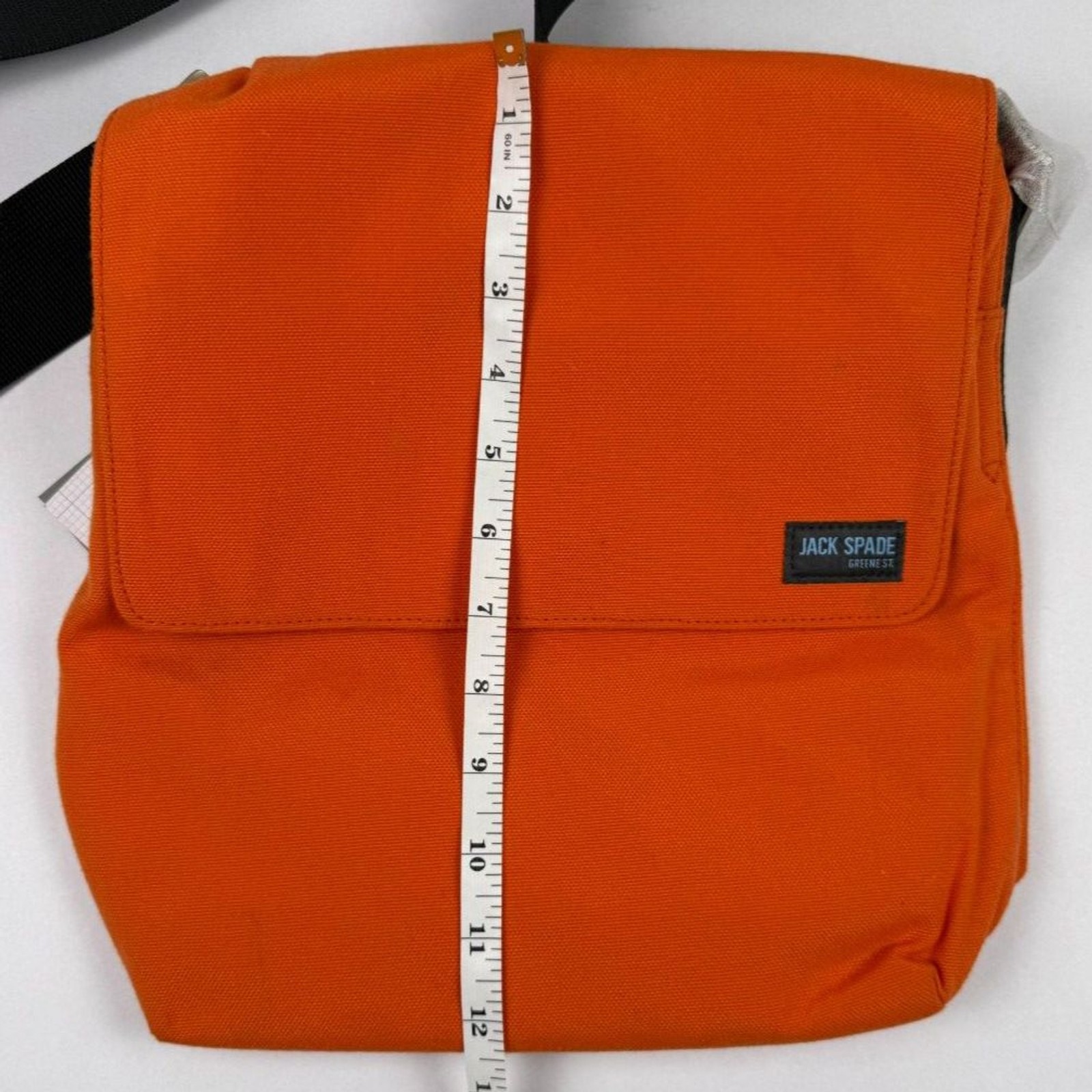 JACK SPADE Nylon Canvas Port Case Orange Messenger Crossbody Bag Men NWT