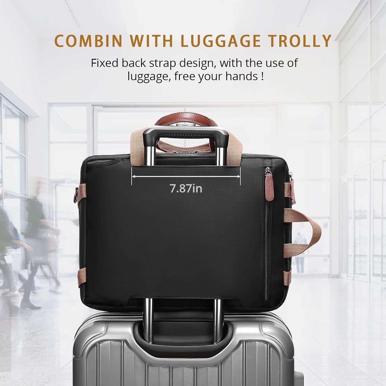 3 in 1 Laptop Bag for Men, 17.3 Inch Work Bags for Men, Laptop Backpack, Briefca