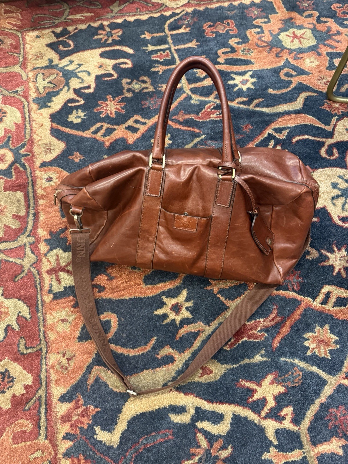 Rodd and Gunn Cambridge Weekend Leather Duffle, Made In Italy