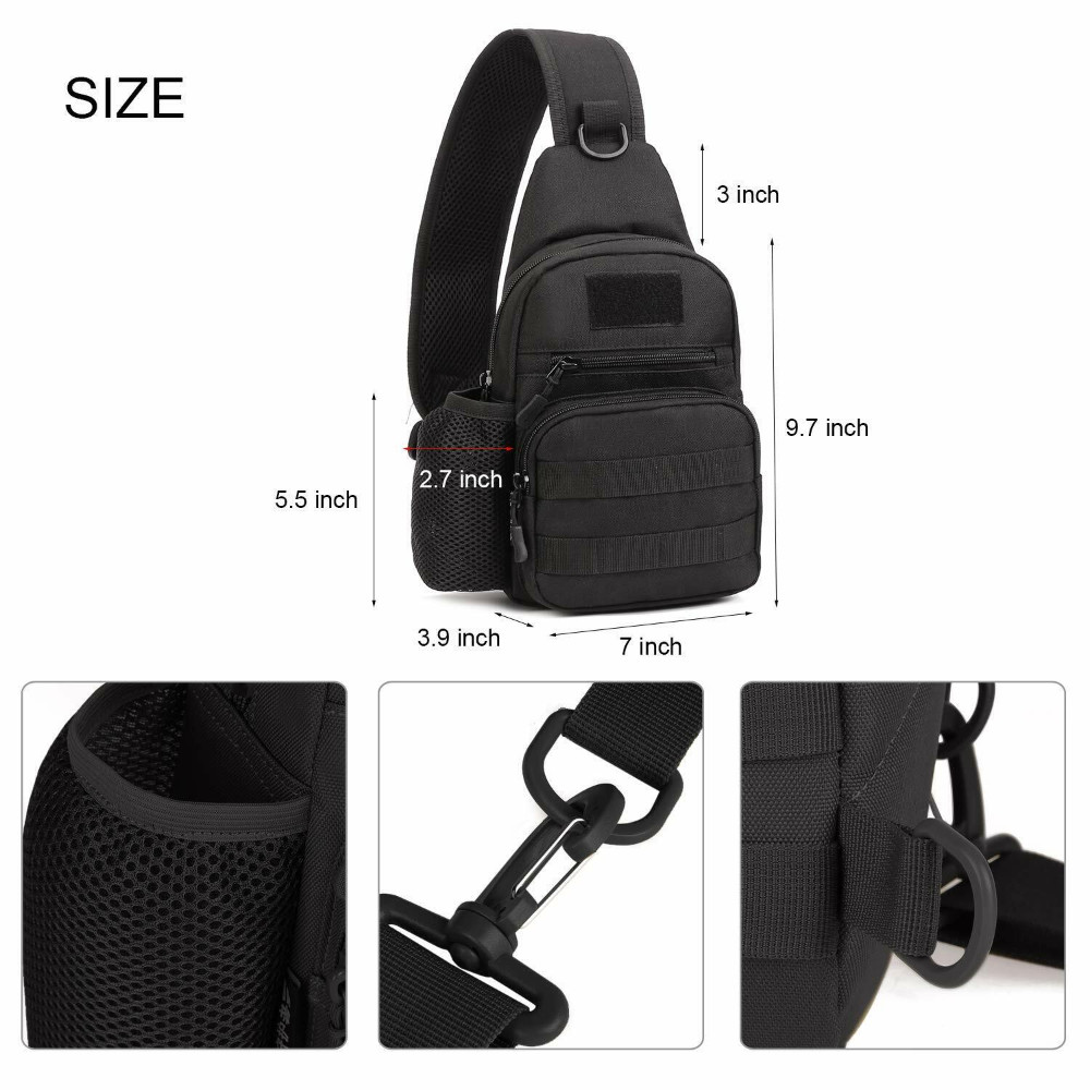 Tactical Sling Bag Pack Military Shoulder Sling Backpack Molle Assault Range Bag