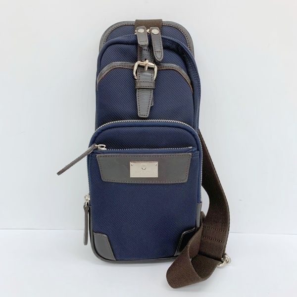 Authentic Burberry BLACK LABEL Navy Body Bag Crossbody Travel Men’s 15cm x 34cm