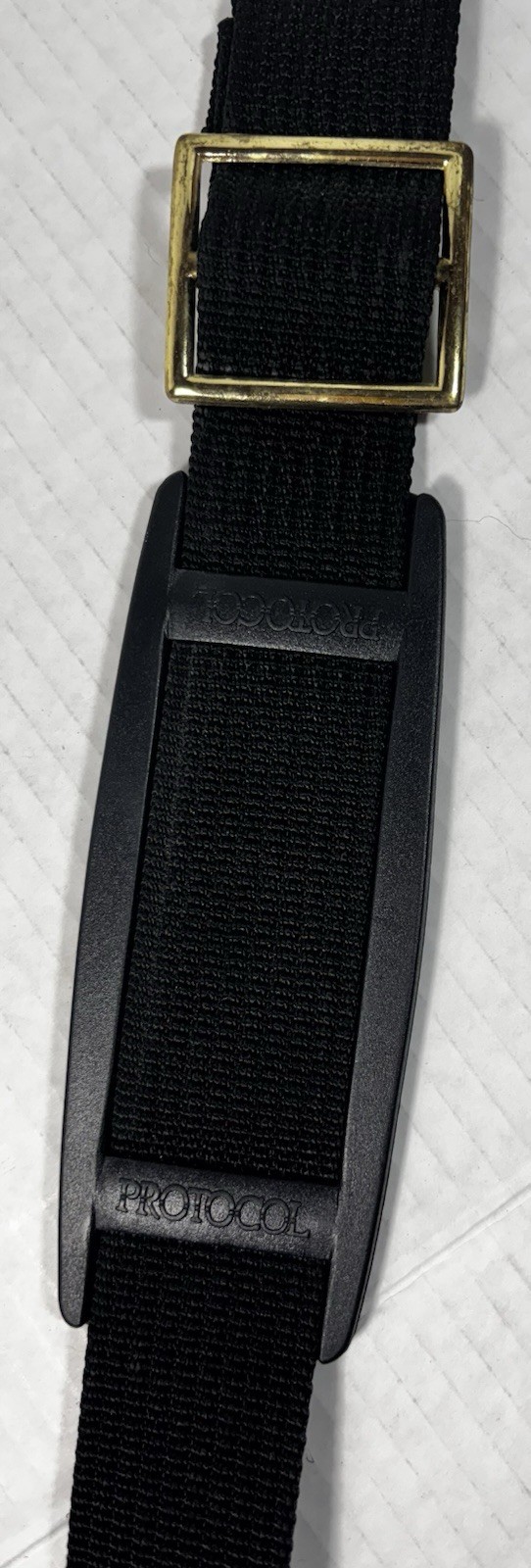 Protocol Black Canvas Padded Shoulder Pad Adjustable Bag Strap up to 40″