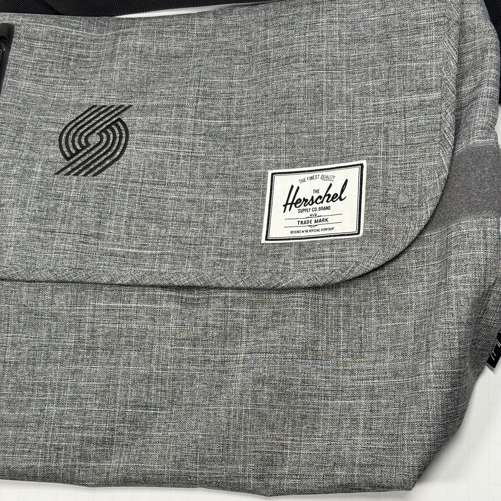 Herschel Supply Gray Messenger Bag Portland Trail Blazers Logo Laptop Crossbody
