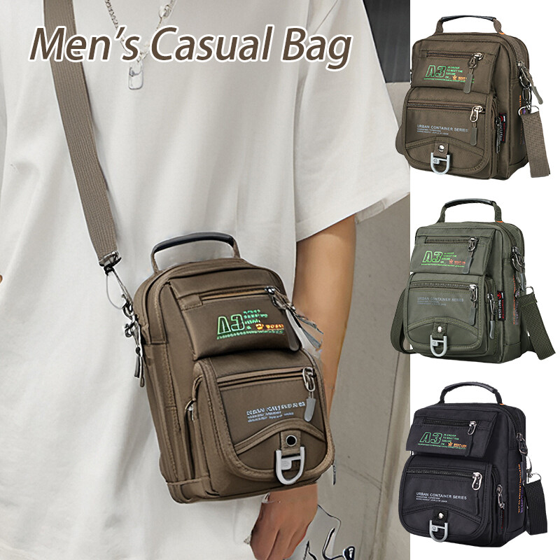 Men’s Multifunction Shoulder Bag Leisure Travel Crossbody Bag Handbag Waterproof