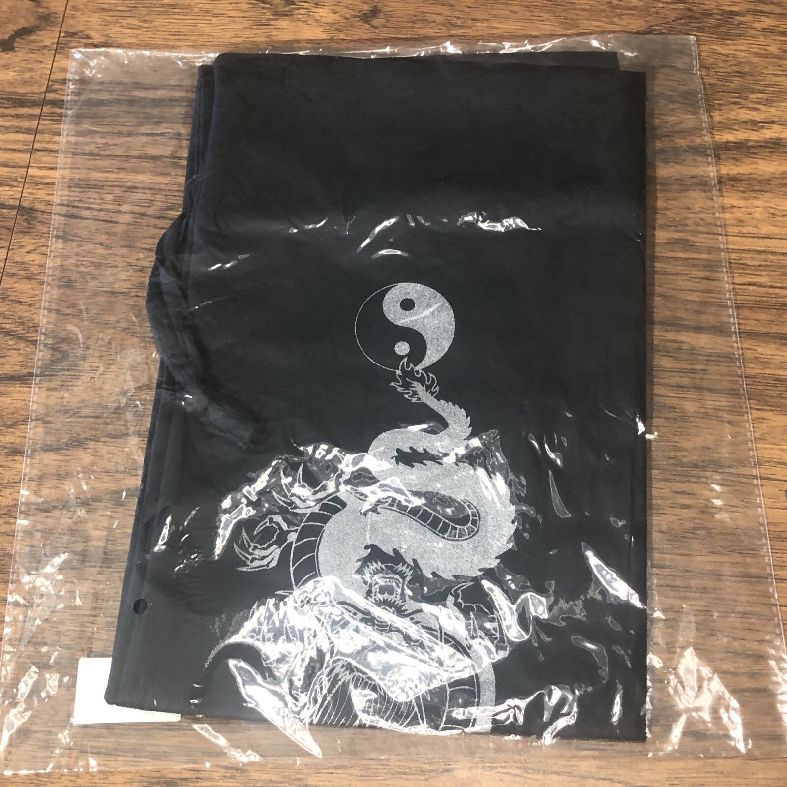 Yin Yang Dragon Drawstring Bag “Strong Warrior Learning” 27.5” x 8” Microfiber