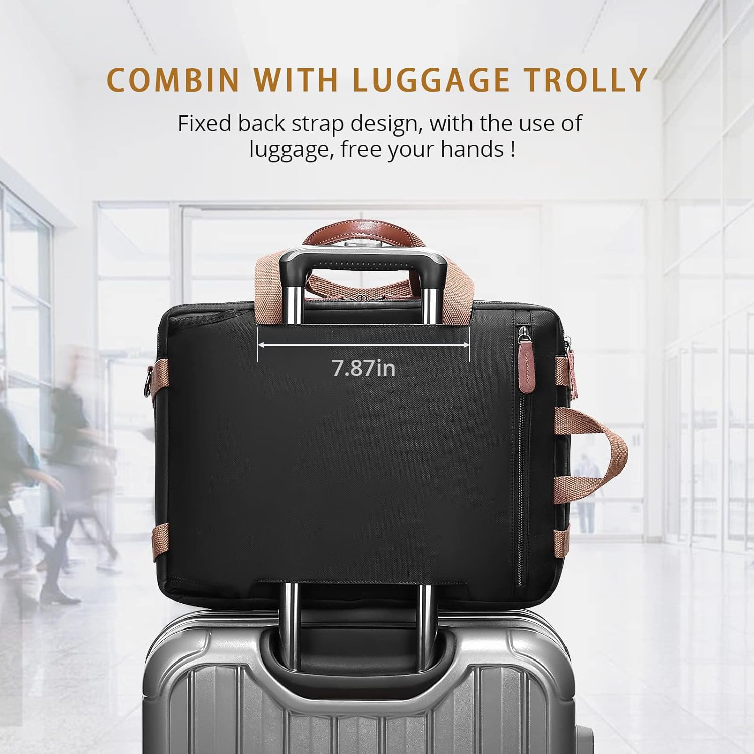 3 in 1 Laptop Bag for Men, 17.3 Inch Work Bags for Men, Laptop Backpack, Briefca
