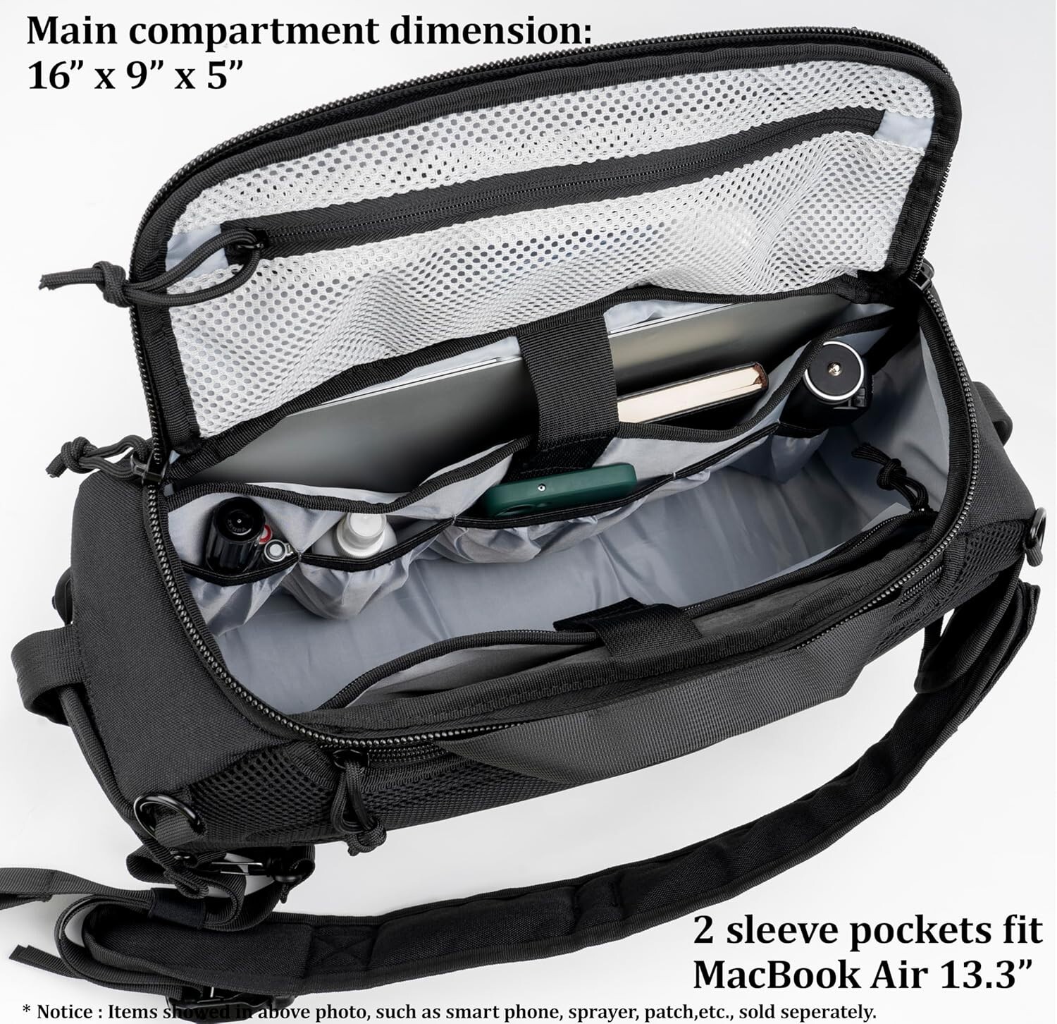 BackFerry Tactical Sling Backpack/Durable 16L Crossbody Shoulder Bag. NEW!
