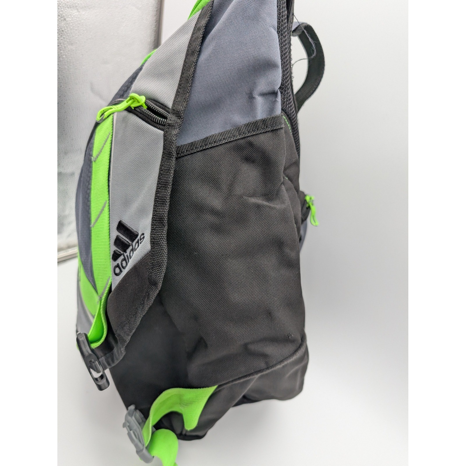 Adidas LoadSpring Sling Backpack Grey Black Neon Green One Strap Bag