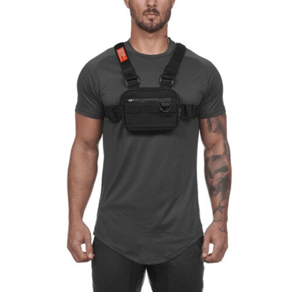 Tactical Combat Chest Rig Bag Front Pouch Recon Kit Pack Sport Protective Vest