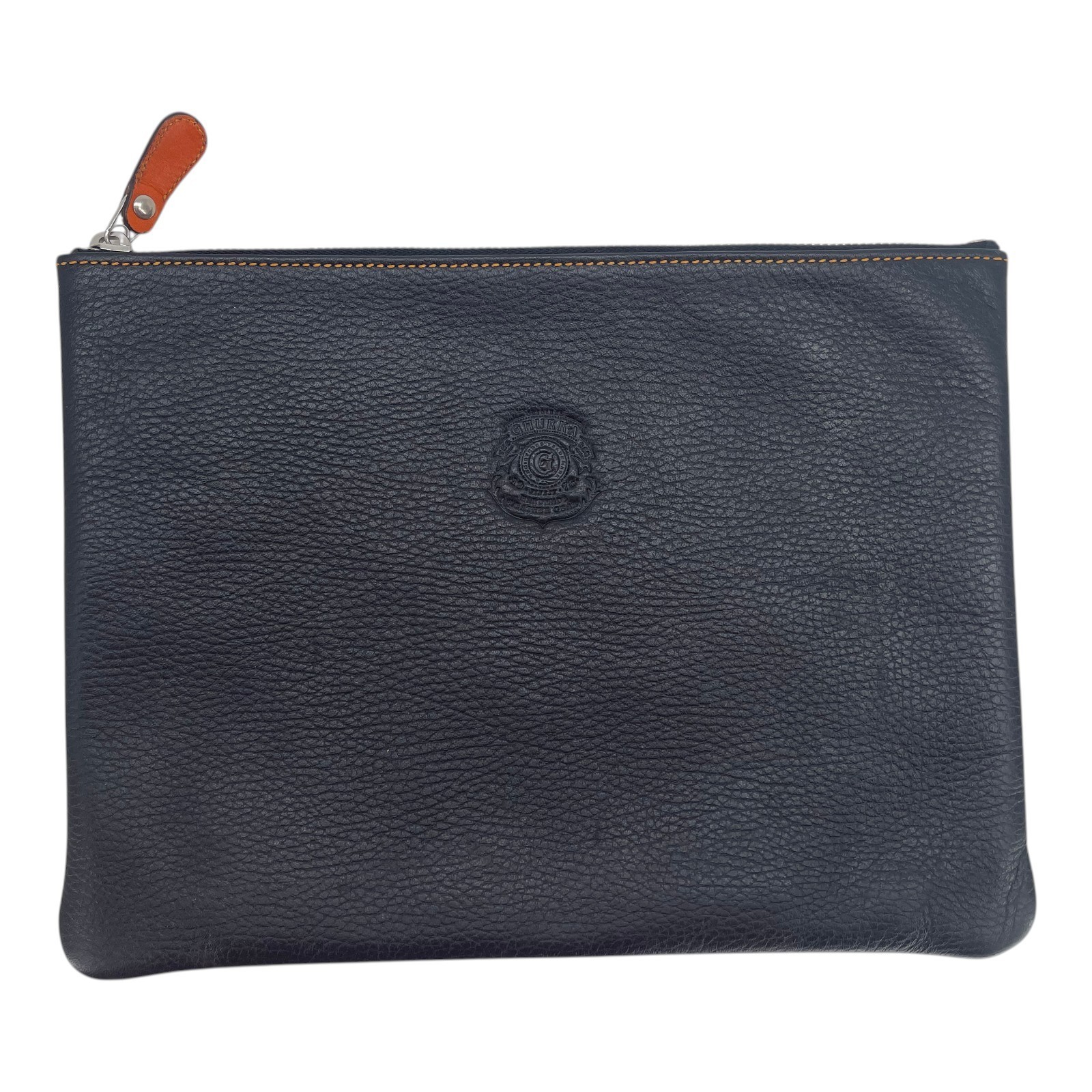McLaren Leather Bag Pouch Ghurka Zipper Pouch Case Premium Accessory Black