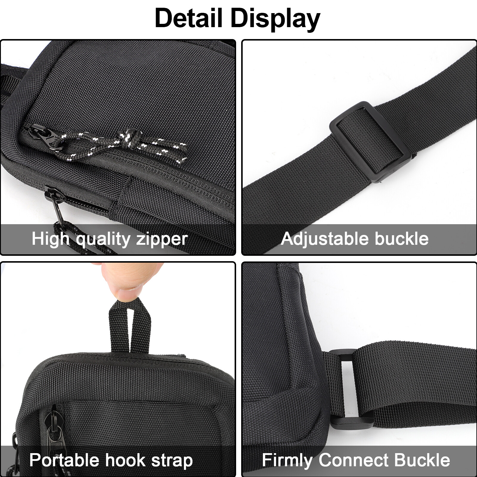 Men’s Shoulder Bag Oxford Cloth Chest Pack Sling Crossbody Casual Backpack