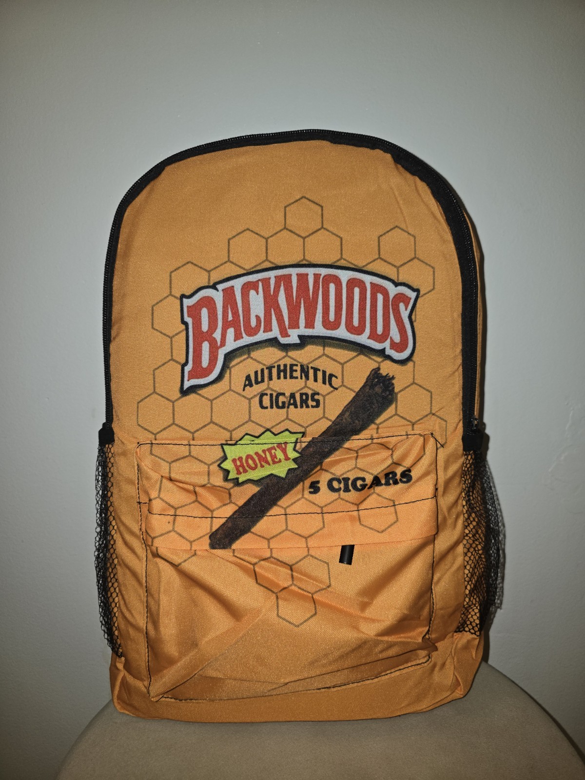 Backwood Backpack Orange Authentic Cigars Honey New In Bag.