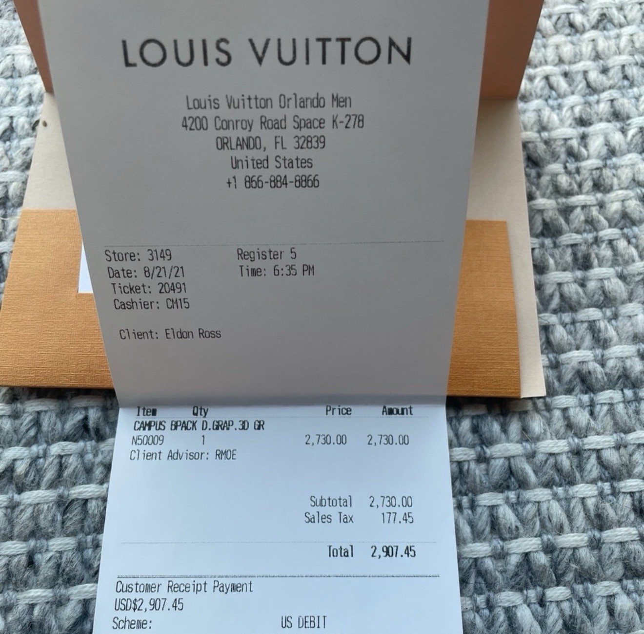 Louis Vuitton Damier Graphite 3D Campus Backpack — Black/Gray