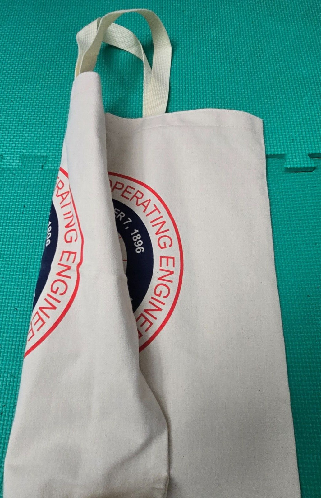 International Union Of Operating Engineers Cavas Tote Bag 18X16.5″ Off White USA