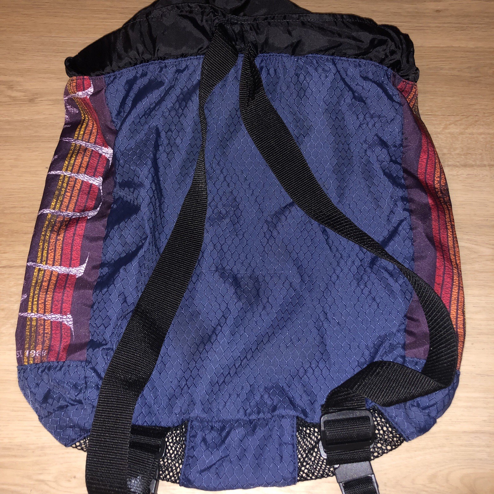 GAP Surf Backpack Mesh Bag Strap Blue Red Purple Palm Tree Y2K Gorpcore Vintage