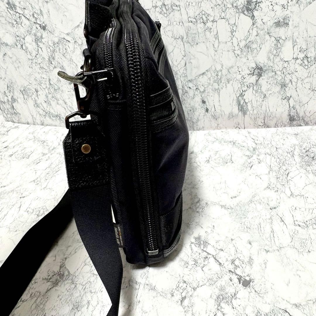 Master-Piece Black Nylon Shoulder Bag Men Unisex Travel Business