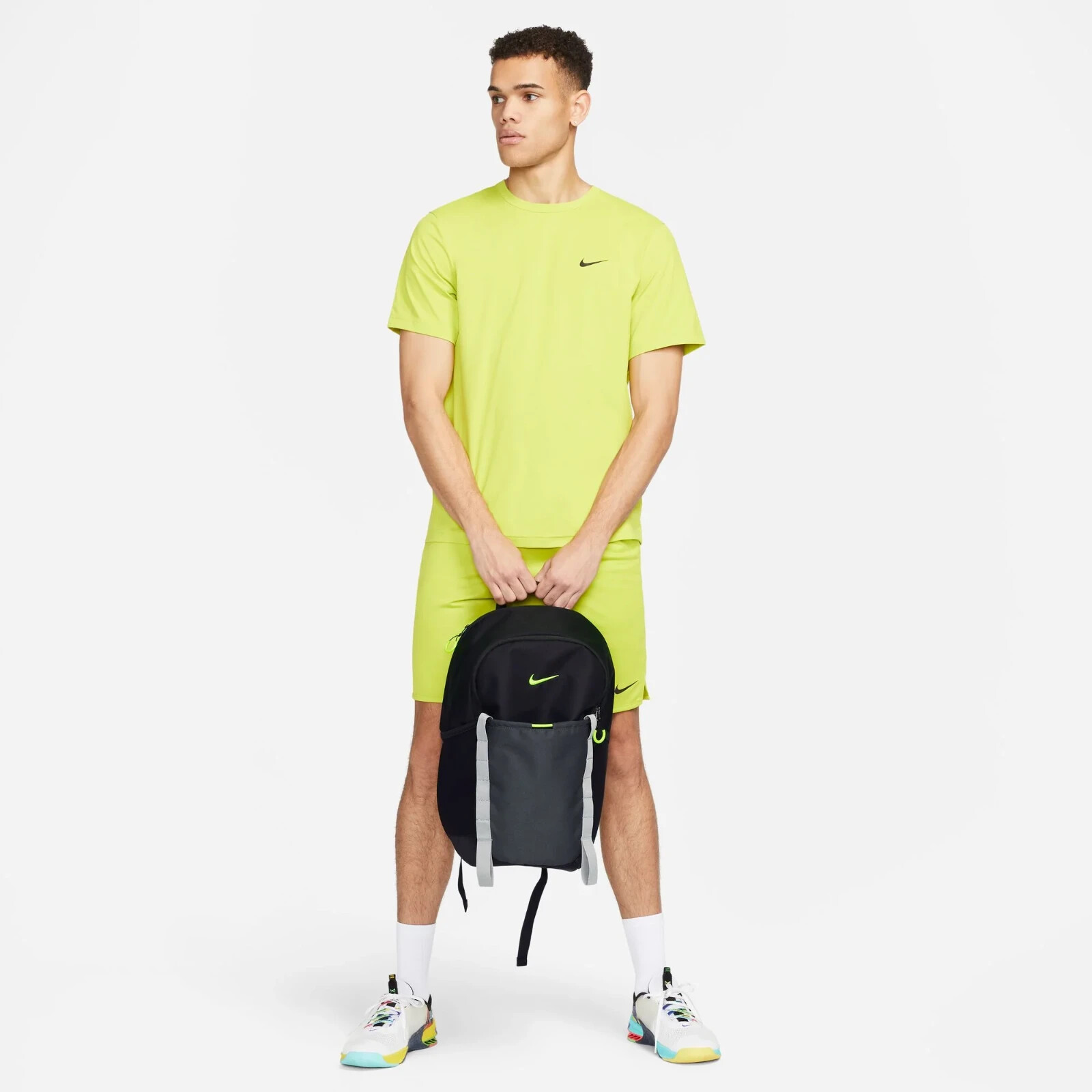 Nike Dri Fit Backpack Hike Day Pack 24L Bag Black Volt Travel Gym DJ9678 010 NEW