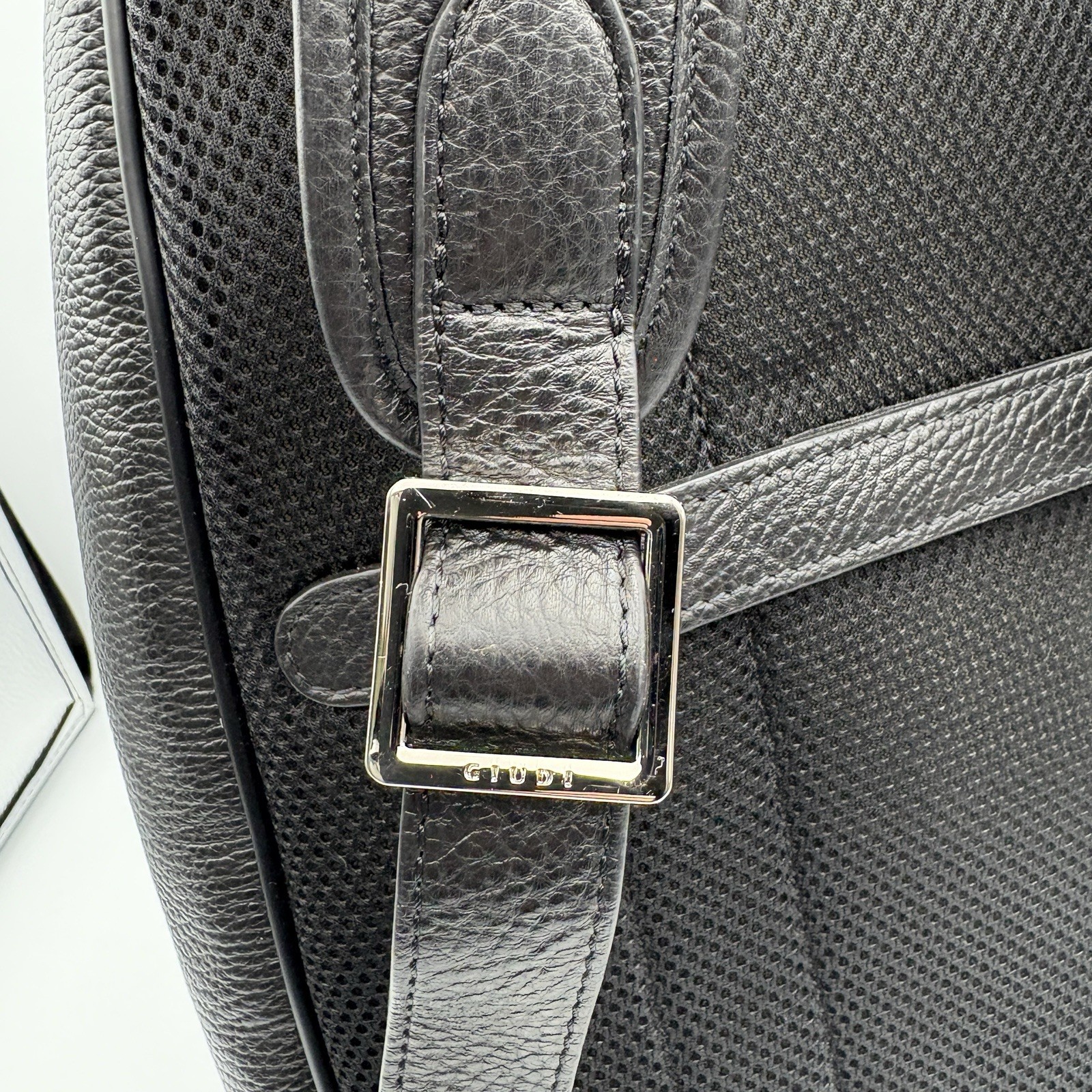 Giudi Hammered Calf Genuine Leather Black Backpack – Made In Italy