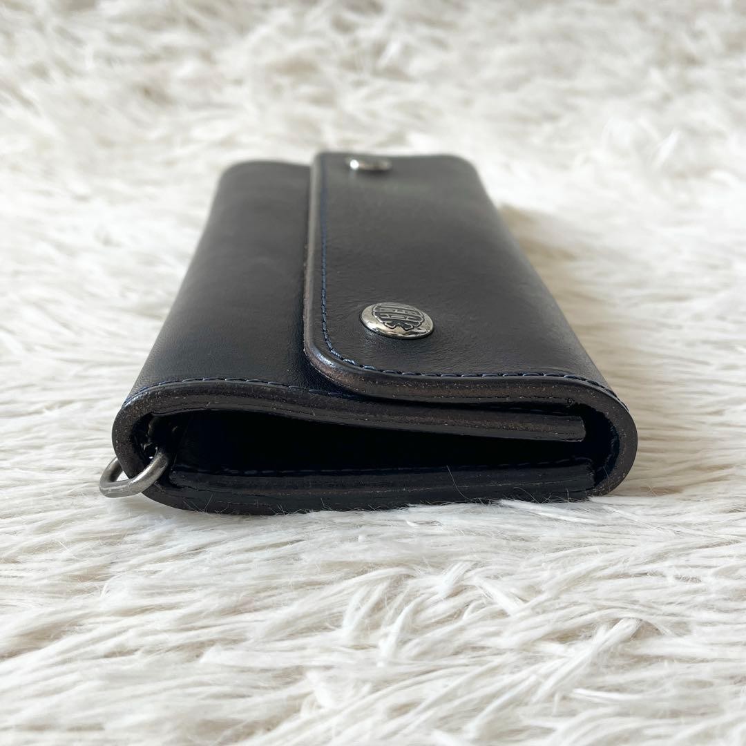 Toys McCOY Long Wallet Navy Black Double Snap Button Business Casual